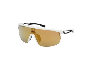 Das Bild zeigt die Adidas Sport Sonnenbrille SP0099 21G leicht seitlich.